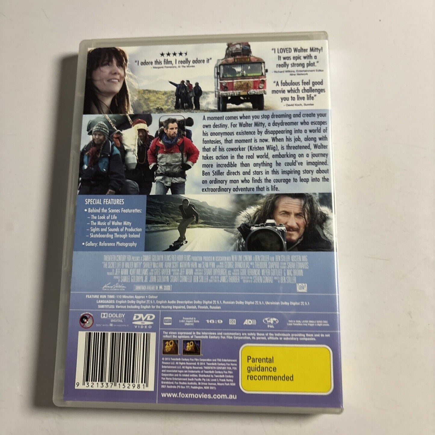 The Secret Life of Walter Mitty (DVD, 2013) Ben Stiller Region 4