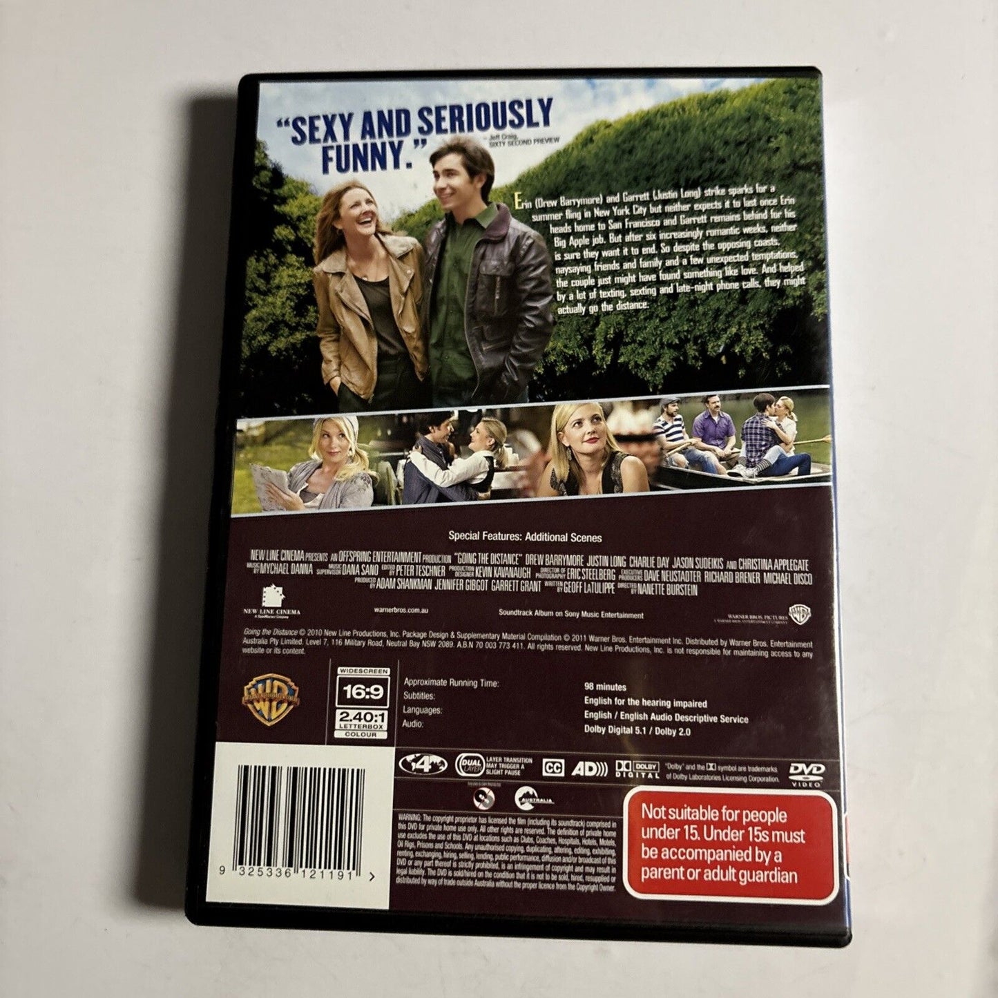Going The Distance (DVD, 2010) Drew Barrymore, Justin Long NEW Region 4