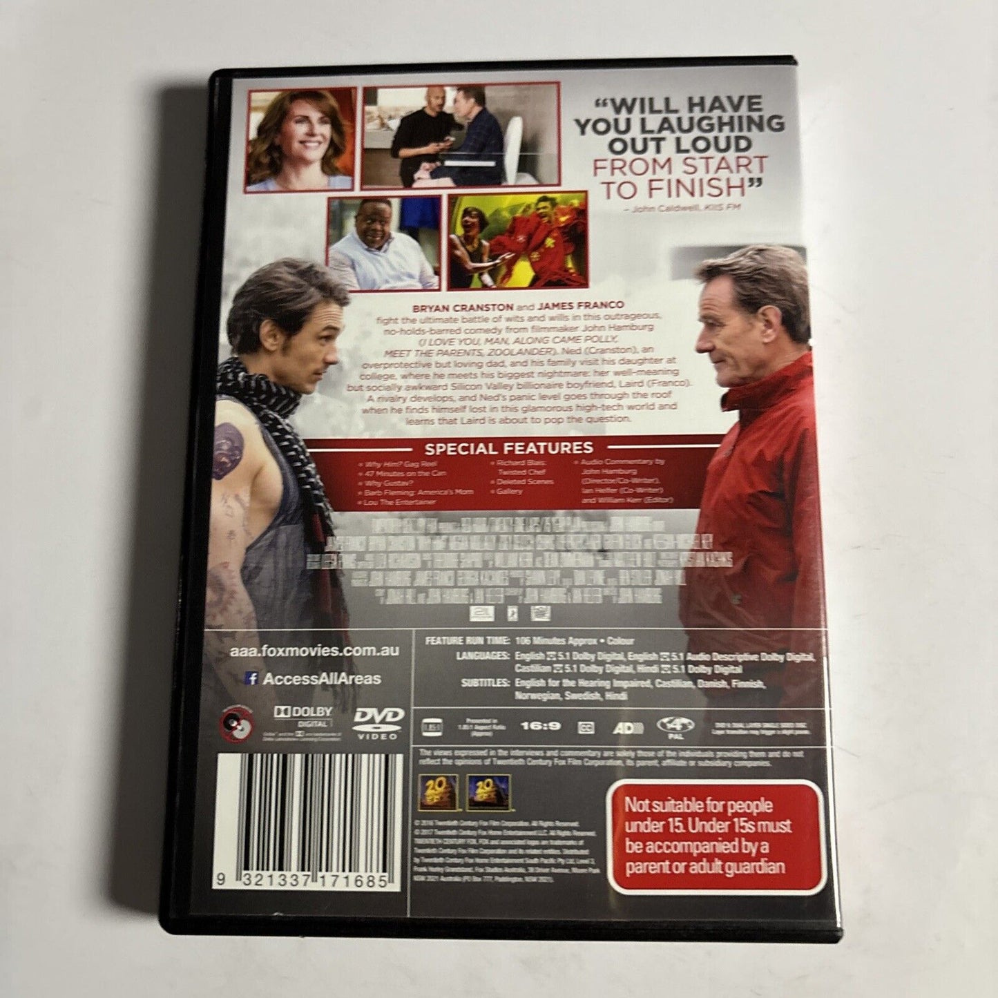 Why Him? (DVD, 2017) James Franco, Bryan Cranston NEW Region 4