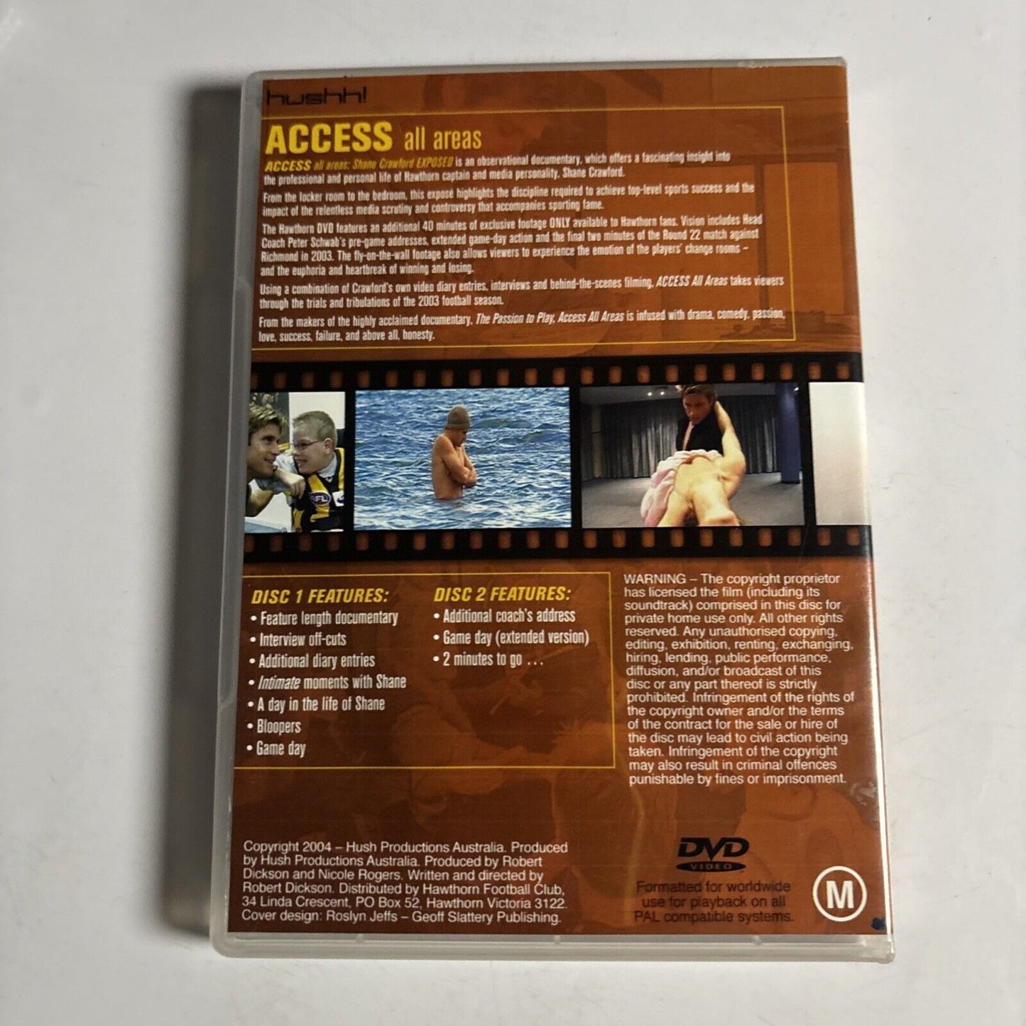 Shane Crawford Exposed - Access All Areas (DVD, 2004, 2-Disc) All Regions