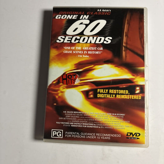 Gone in 60 Seconds (DVD, 1974) Marion Busia, George Cole, H. B. Halicki Region 4