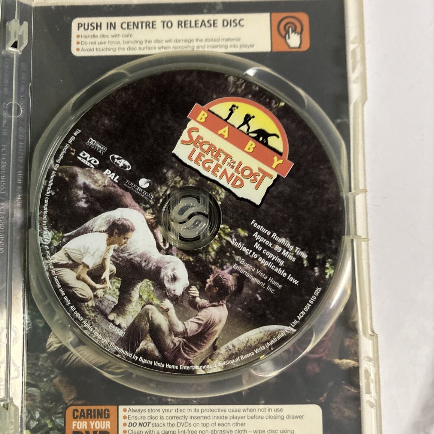 Baby - Secret of the Lost Legend (DVD, 1985) Sean Young, William Kat Region 4