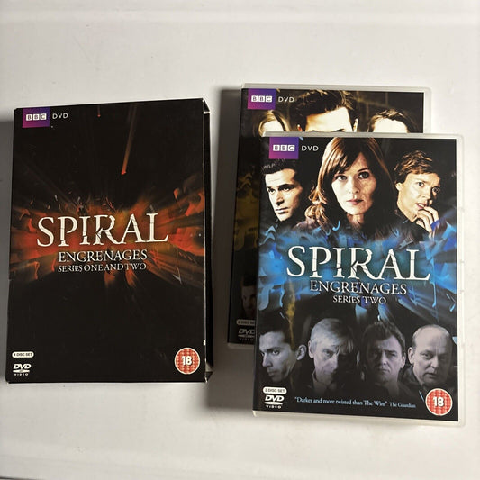 Spiral Engrenages - Series 1 & 2 (DVD, 2008, 4-Disc) Caroline Proust Region 2