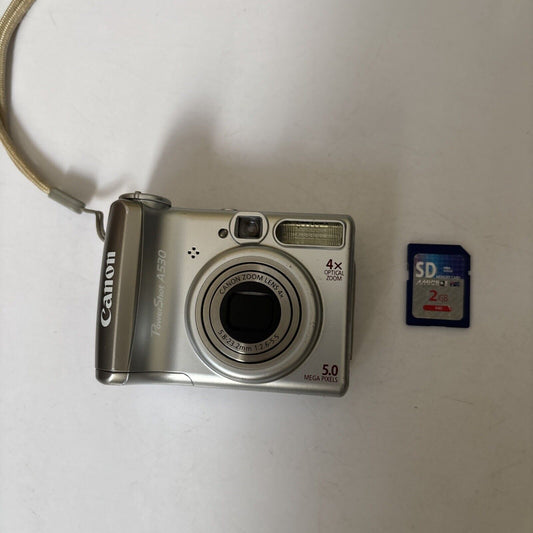 Canon PowerShot A530 Digital Camera 5MP 2GB SD Card