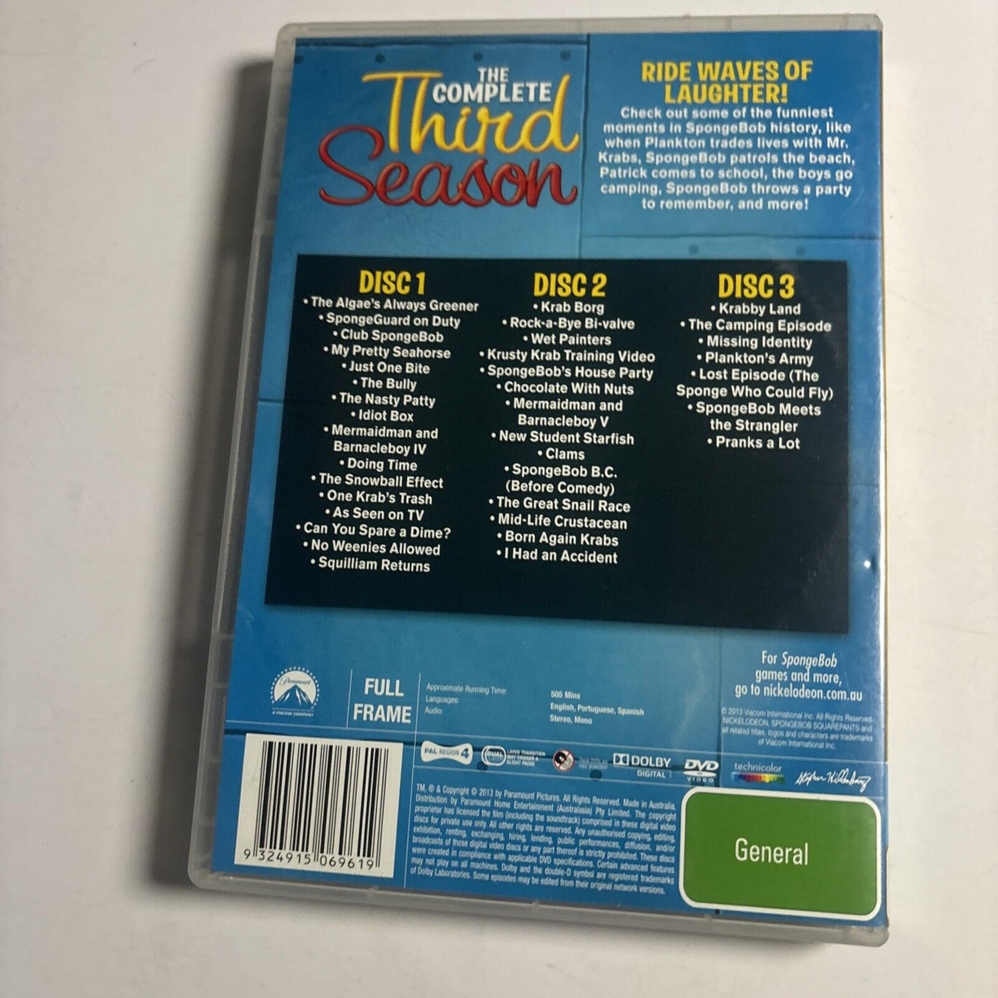 SpongeBob SquarePants : Season 3 (DVD, 2006) Region 4