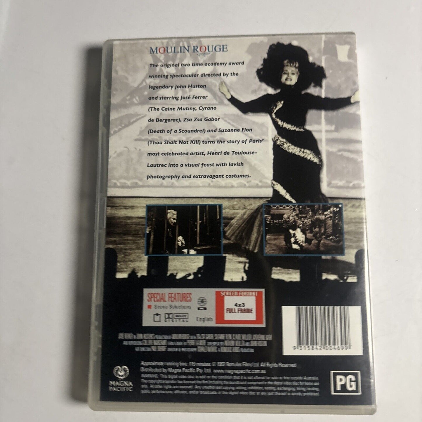 Moulin Rouge (DVD, 1952) Zsa Zsa Gabor, Jose Ferrer Region 4