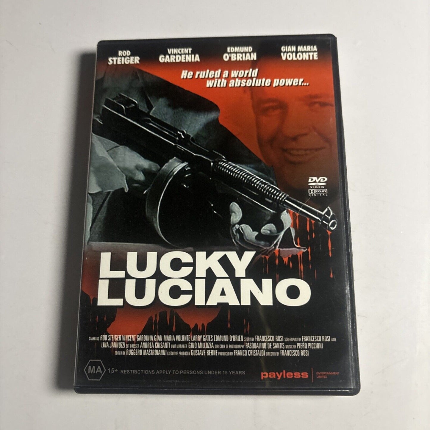 Lucky Luciano (DVD, 1973) Rod Steiger, Vincent Gardenia, NEW All Regions