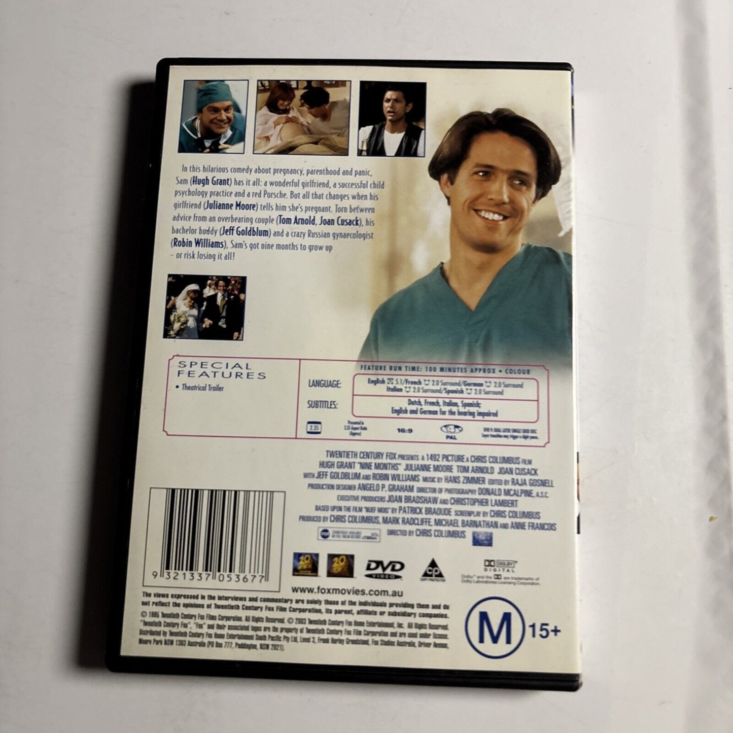 Nine Months (DVD, 1995) Hugh Grant, Julianne Moore Region 4