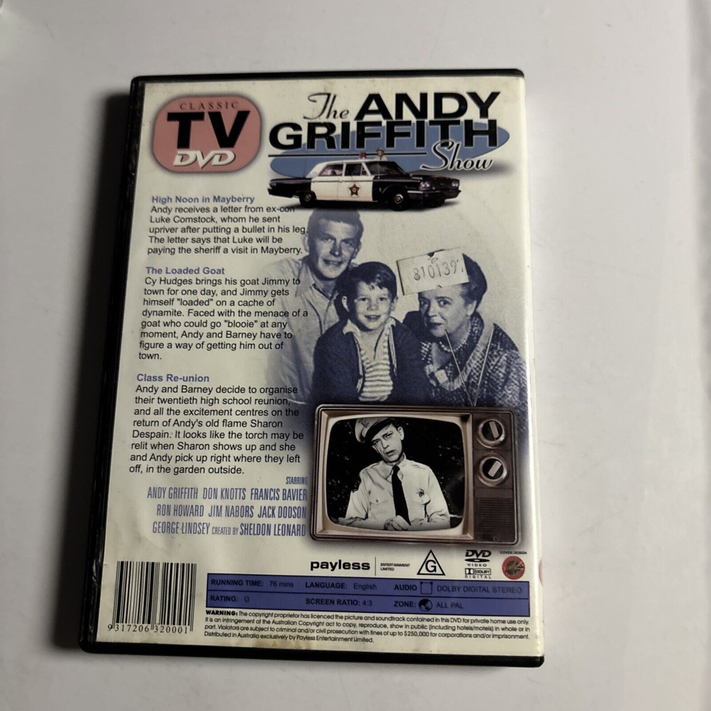 The Andy Griffith Show Volume 1 DVD All Regions