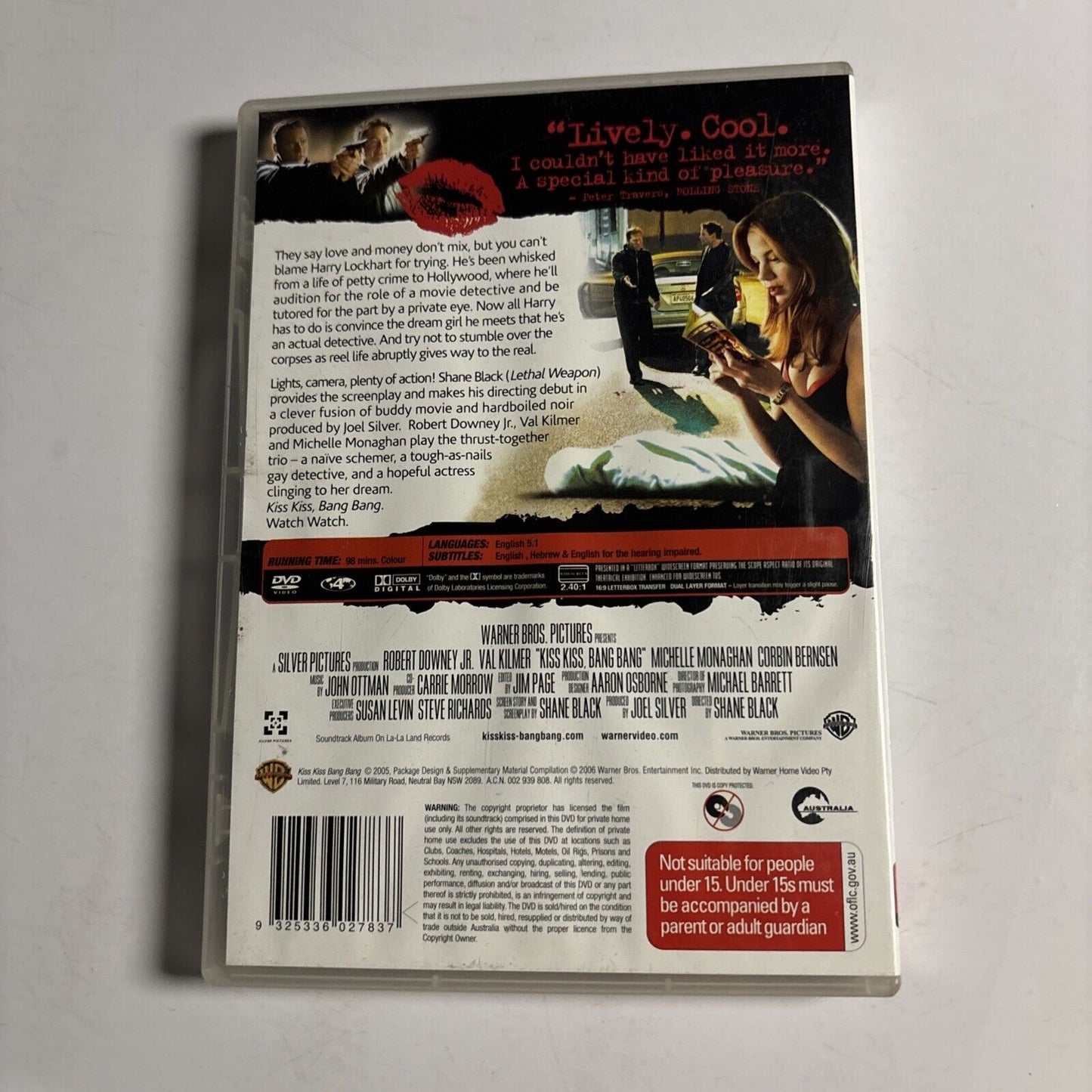 Kiss Kiss Bang Bang (DVD, 2005) Robert Downey Jr, Val Kilmer Region 4