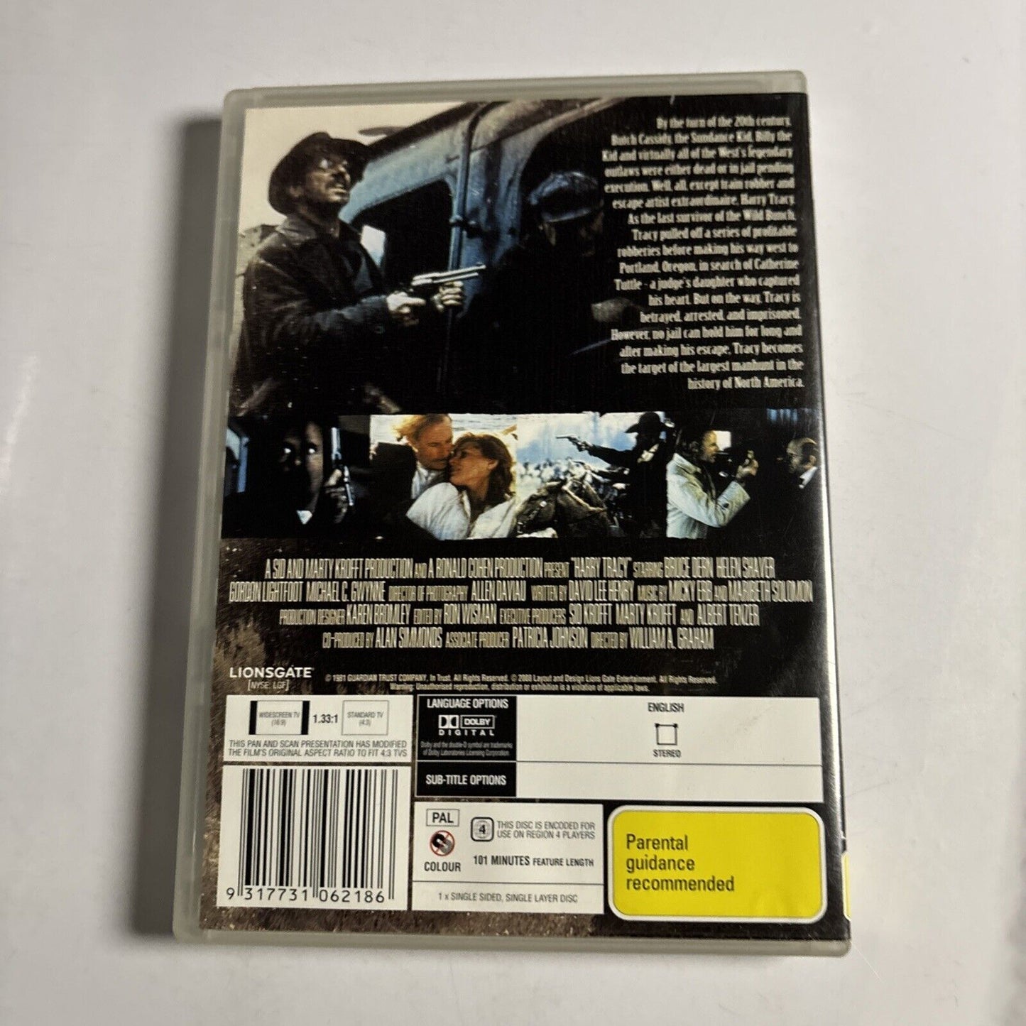Harry Tracy: The Last Of The Wild Bunch (DVD, 1981) Bruce Dern Region 4