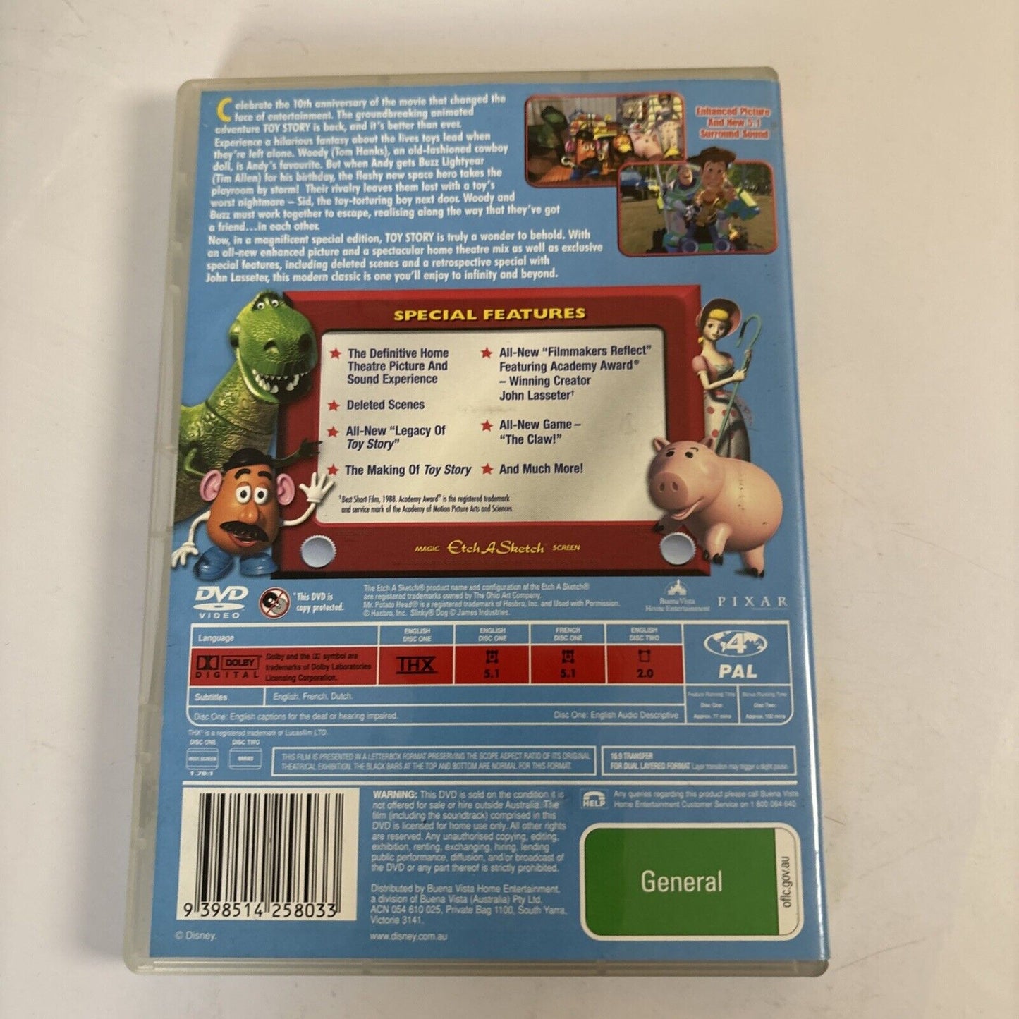 Toy Story - 10th Anniversary Edition (DVD, 1995, 2-Disc) Region 4