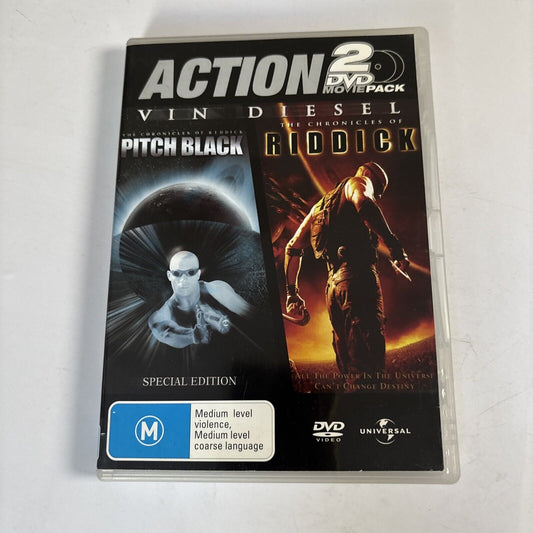 Pitch Black / The Chronicles of Riddick (DVD, 2-Disc) Vin Diesel Region 4