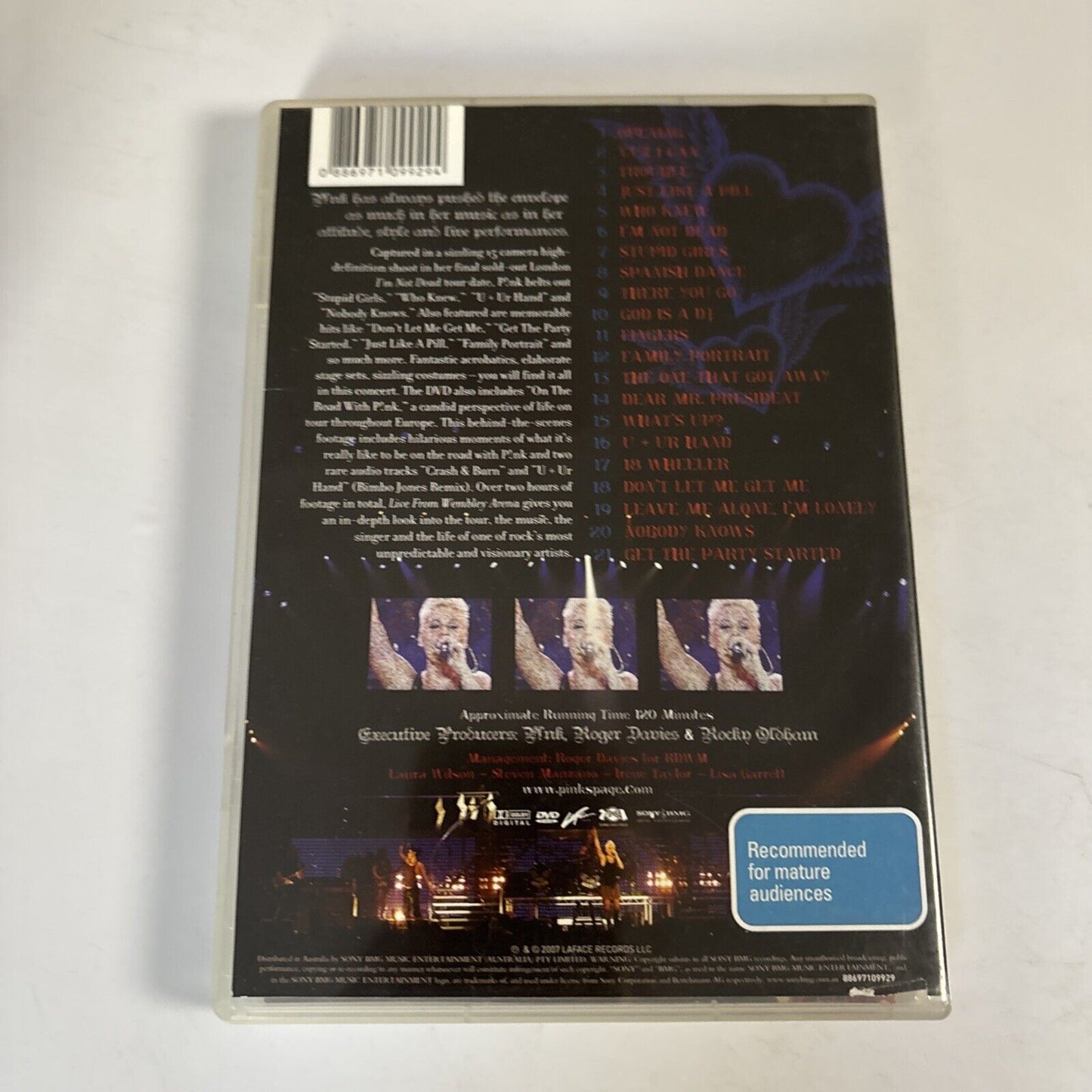 Pink - Live from Wembley Arena (DVD, 2007) All Regions