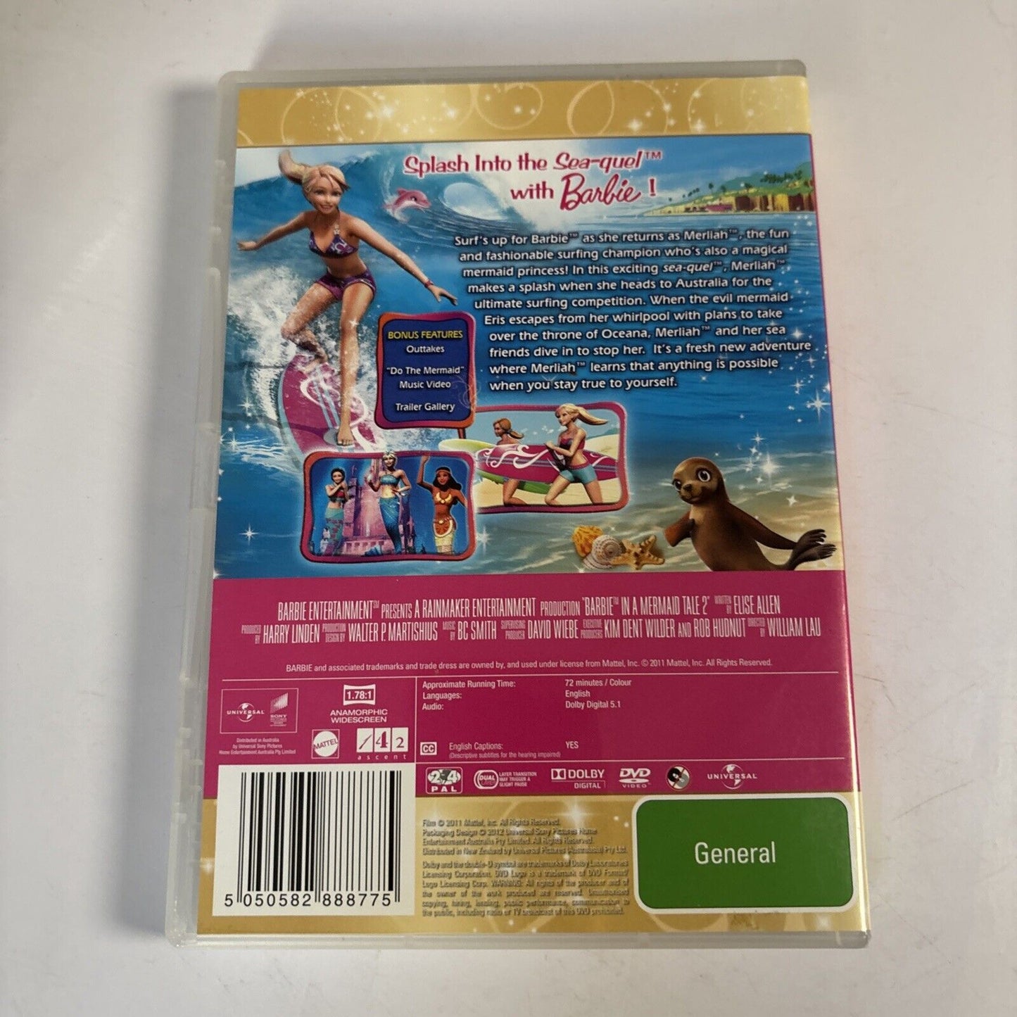 Barbie in a Mermaid Tale 2 (DVD, 2011)  Region 4 &2