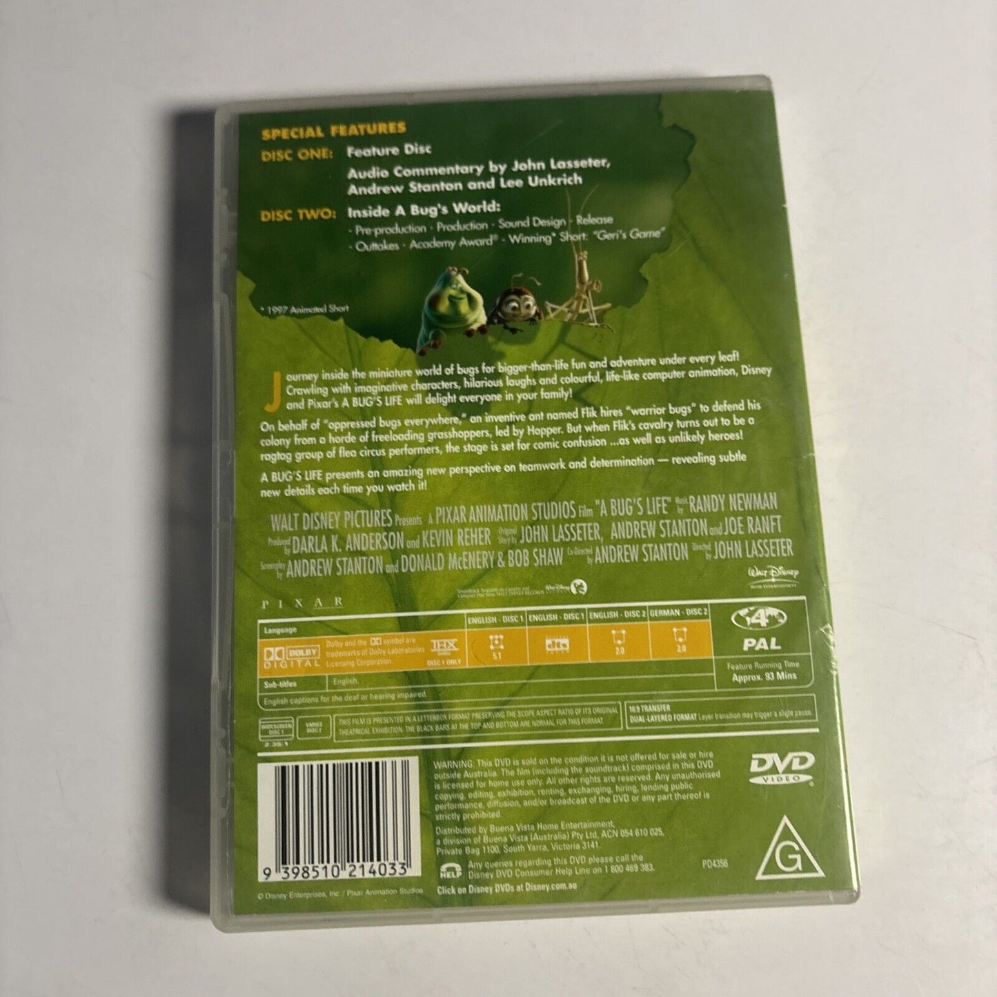 A Bug's Life (Collector's Edition, DVD, 1998)  Region 4