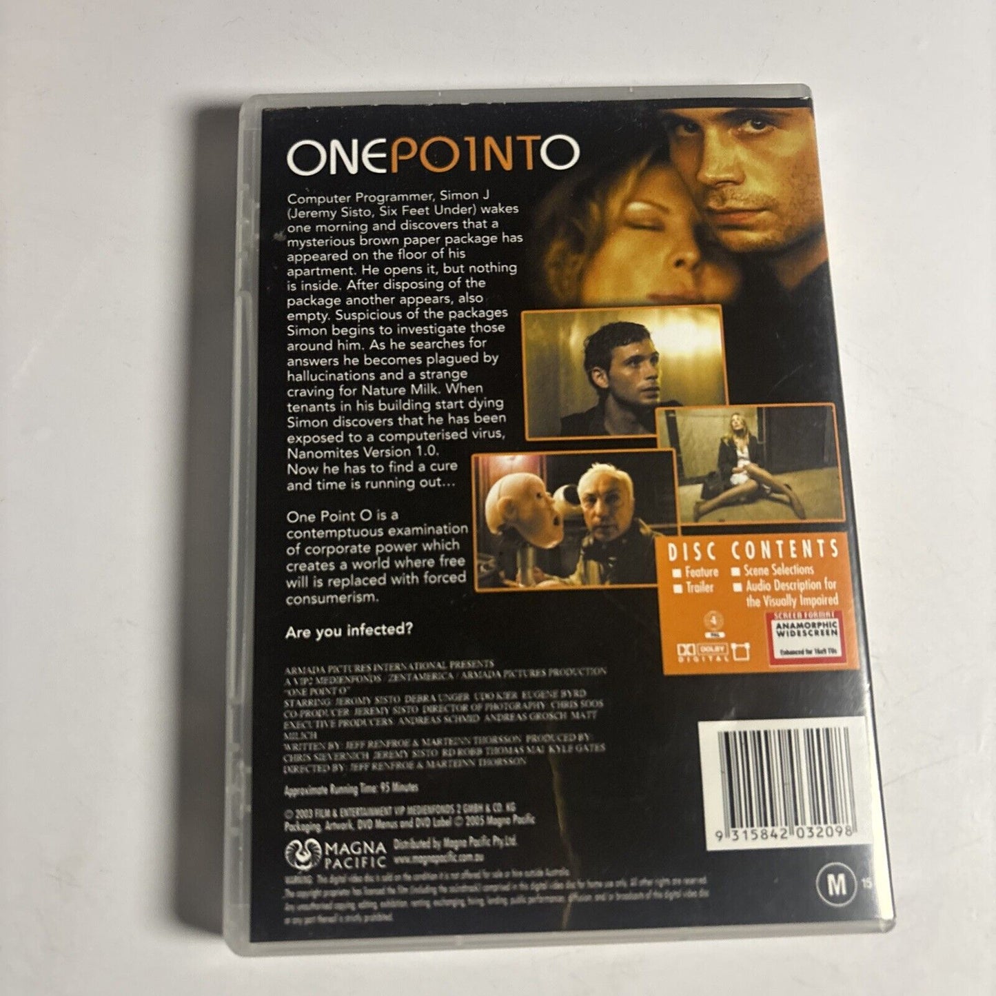 One Point 10 (DVD, 2005) Jeremy Sisto, Deborah Unger Region 4