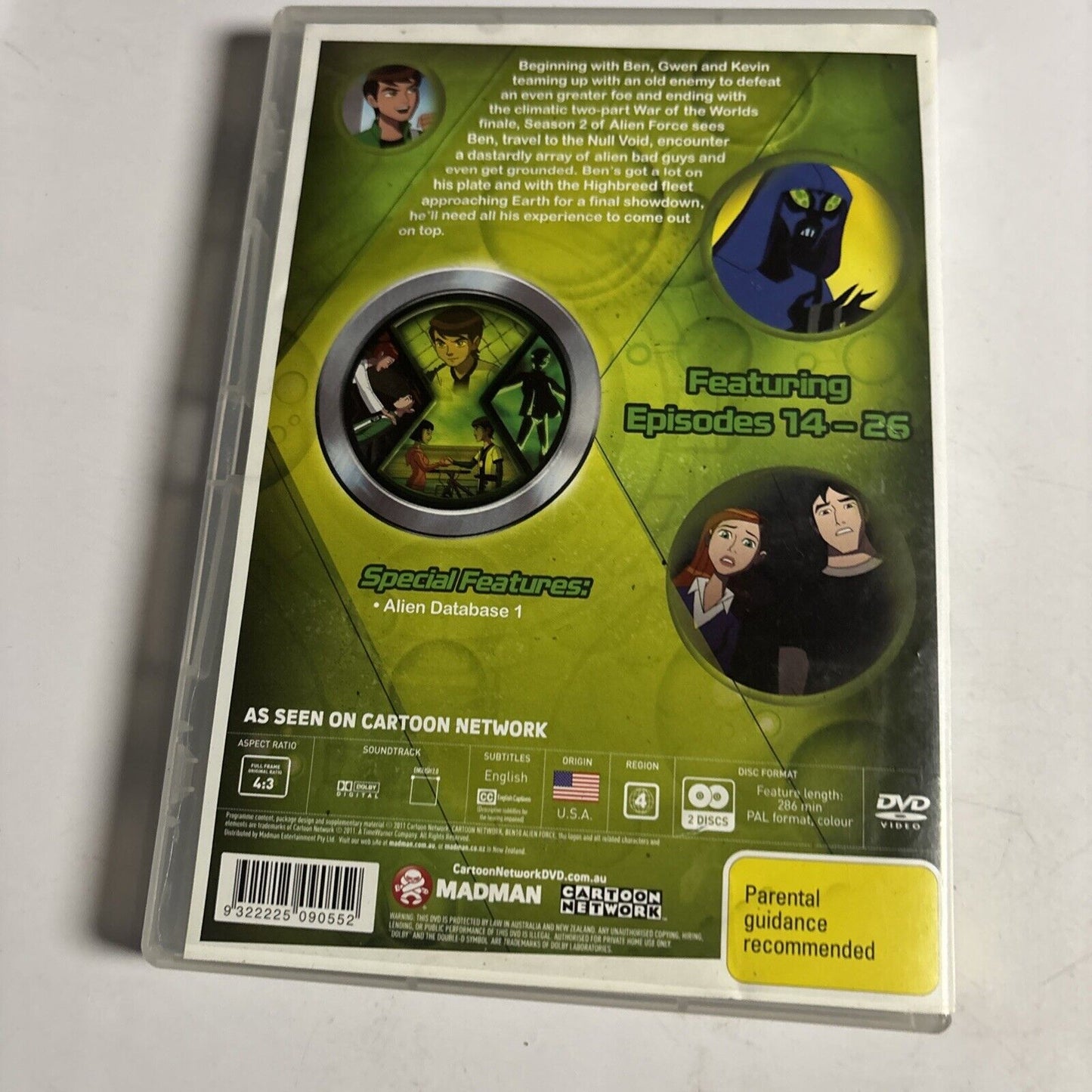 Ben 10 - Alien Force : Season 2 & 3 (DVD, 2008, 4-Disc) Region 4