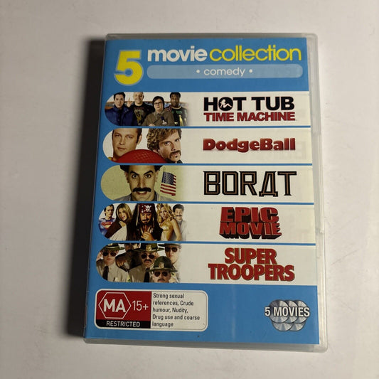Hot Tub Time Machine / Dodgeball / Borat / Epic Movie / Super Troopers DVD