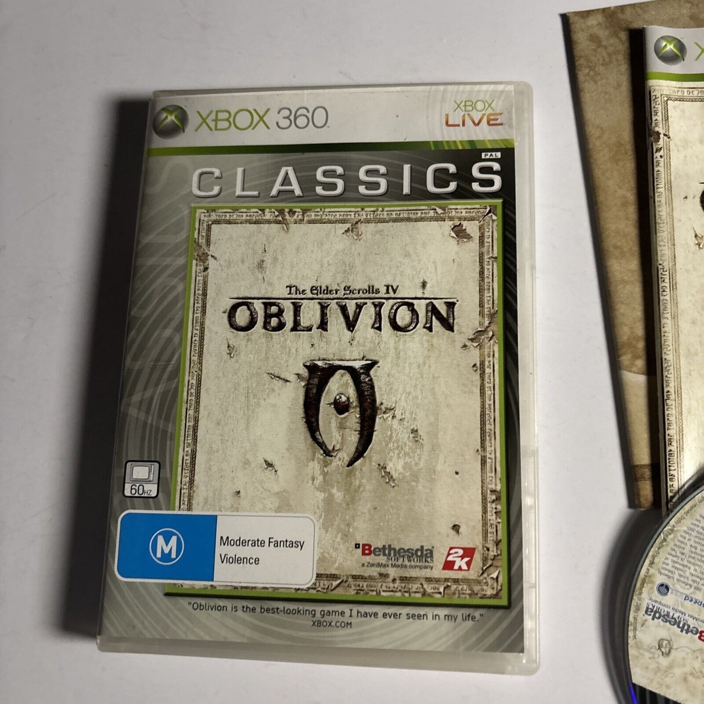 The Elder Scrolls IV Oblivion Classics Xbox 360 PAL Complete With Manual