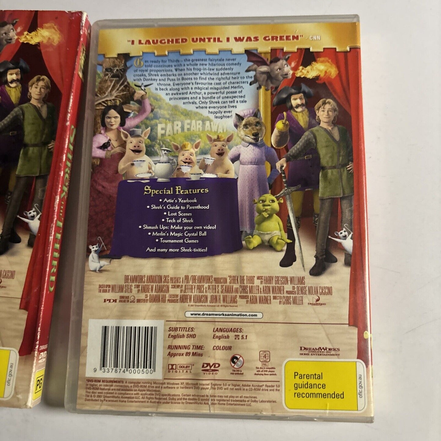 Shrek The Third - Lenticular Cover (DVD, 2007) Region 4
