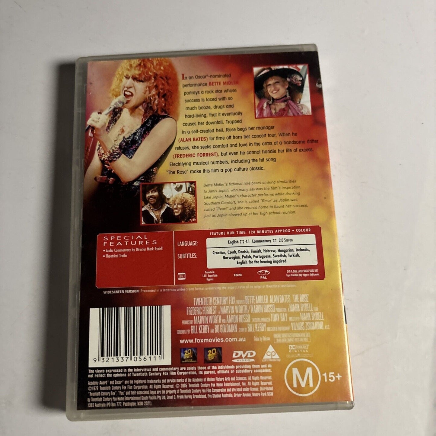 The Rose (DVD, 1979) Bette Midler Region 4