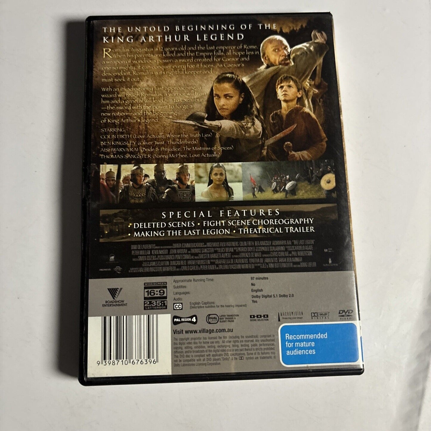 The Last Legion (DVD, 2007) Colin Firth, Been Kingsley NEW Region 4