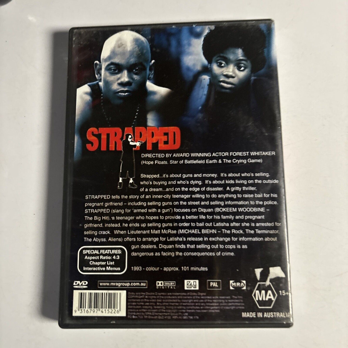 Strapped (DVD, 1993) Michael Biehn, Bokeem Woodbine Region 4