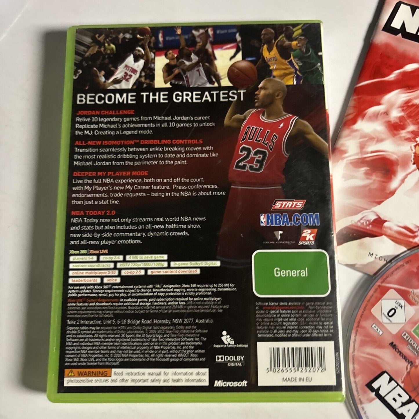 NBA 2K11 Microsoft Xbox 360 PAL Game Complete with Manual Michael Jordan