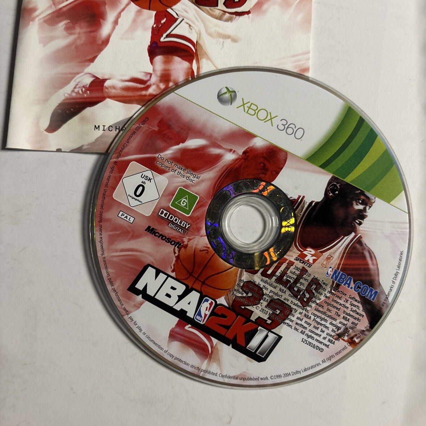 NBA 2K11 Microsoft Xbox 360 PAL Game Complete with Manual Michael Jordan