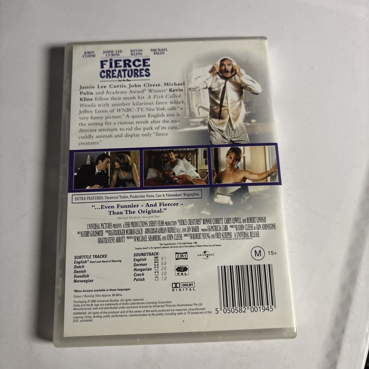 Fierce Creatures (DVD, 1996) John Cleese, Kevin Kline, Jamie Lee Curtis Region 4