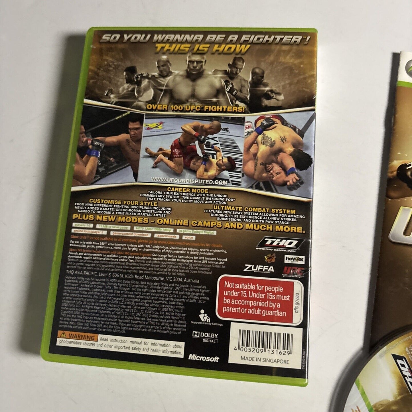 UFC Undisputed 2010 Microsoft Xbox 360 Game PAL Complete w manual