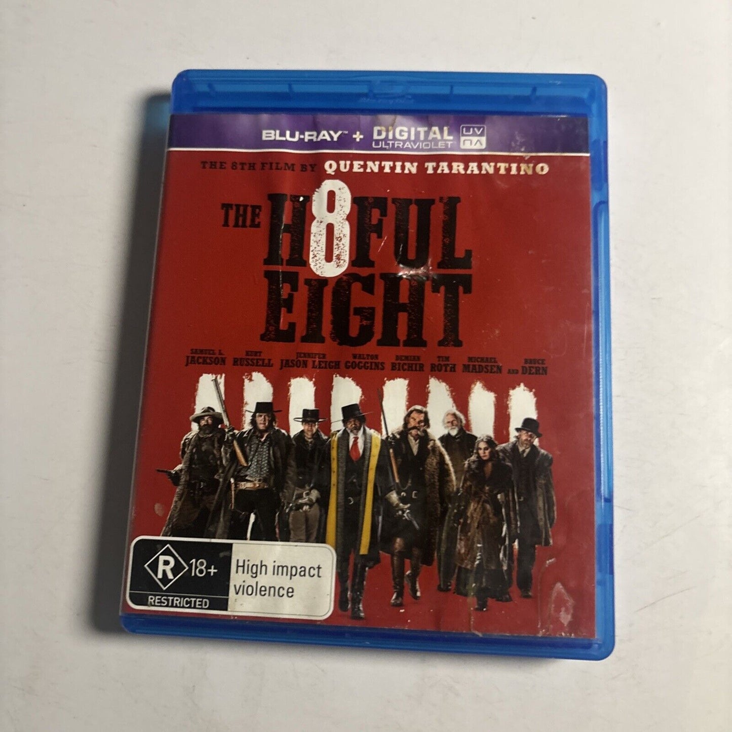 The Hateful Eight (Blu-ray, 2015) Samuel L Jackson, Kurt Russell Region B