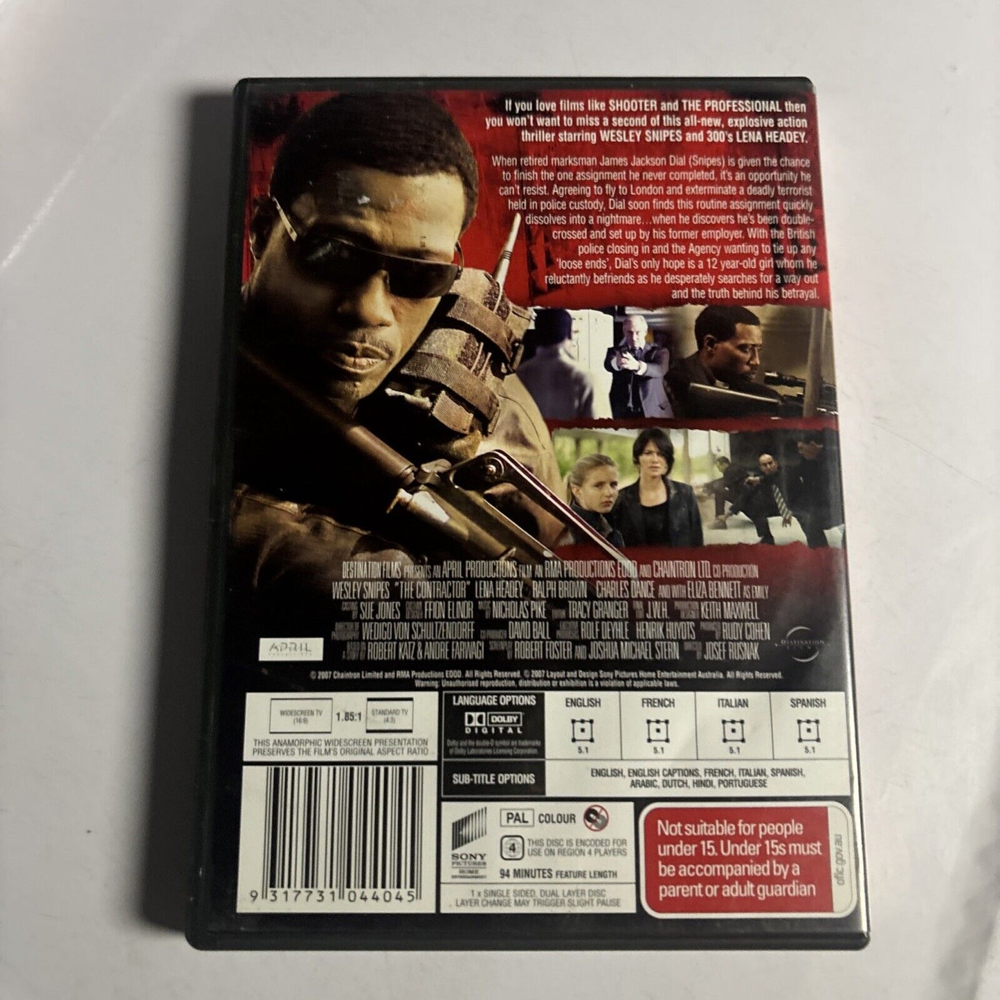 The Contractor (DVD, 2007) Wesley Snipes, Lena Headey Region 4