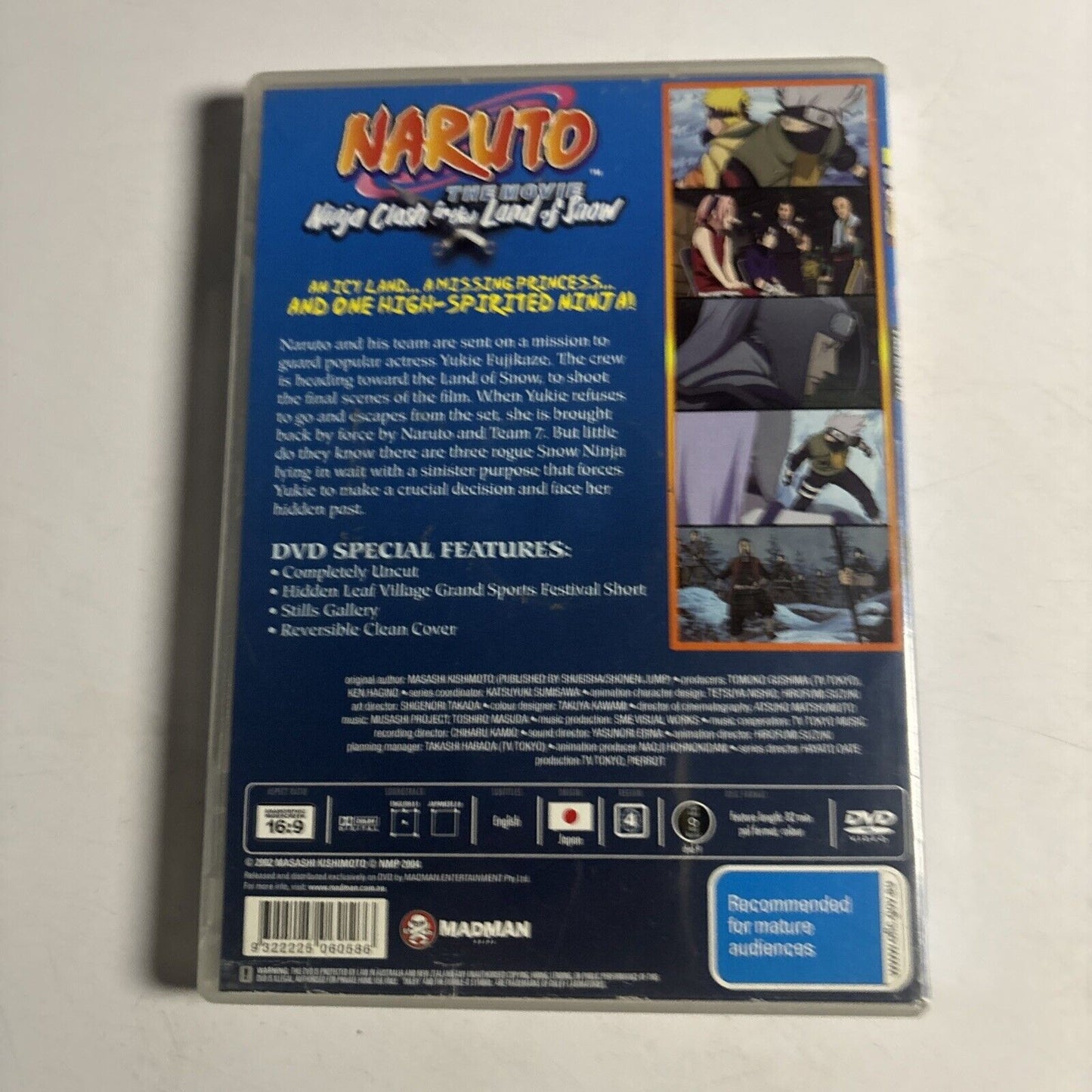 Naruto - The Movie - Ninja Clash in the Land of Snow (DVD, 2004) Region 4