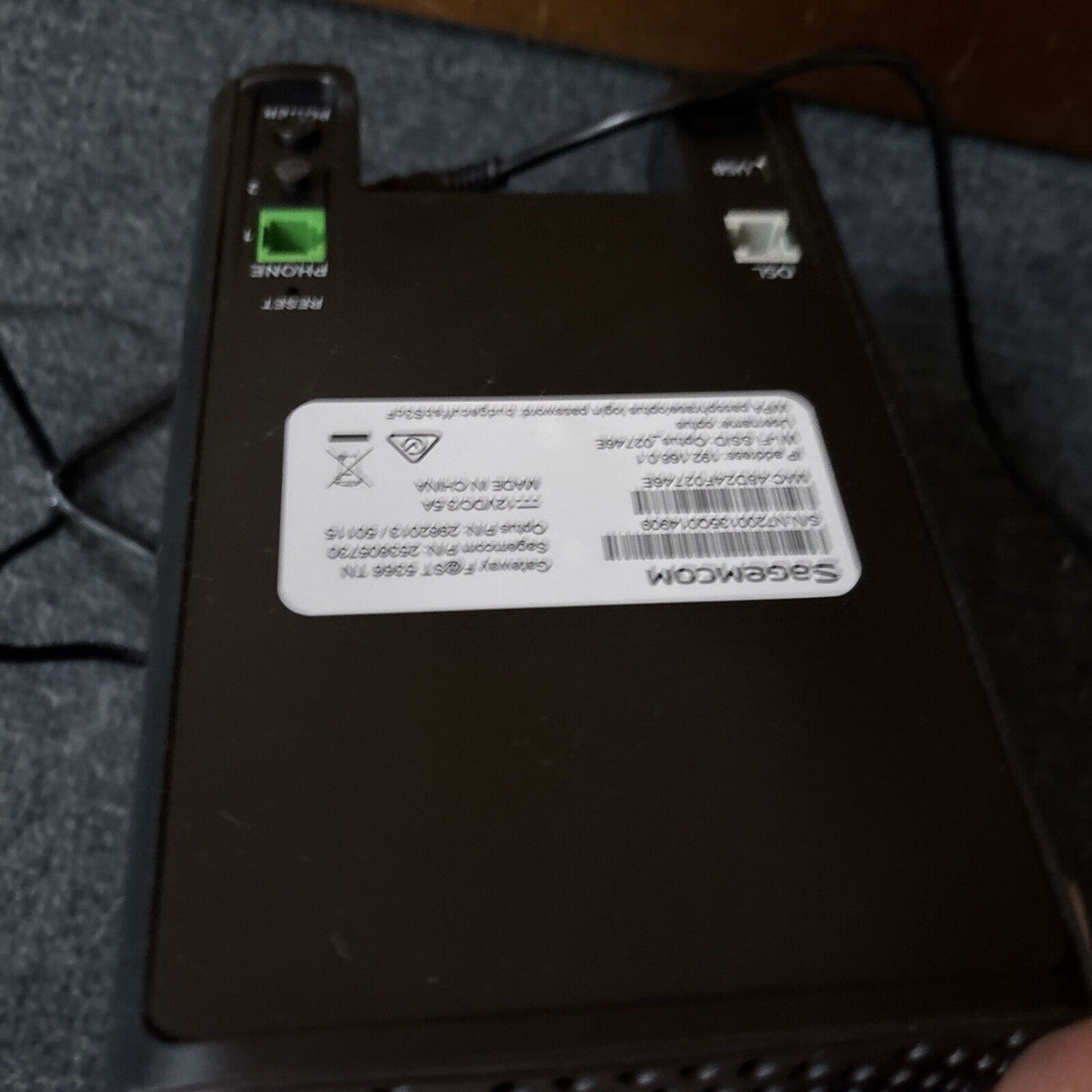 Optus Sagemcom Gateway Fast 5366 Wireless Router NBN Compatible