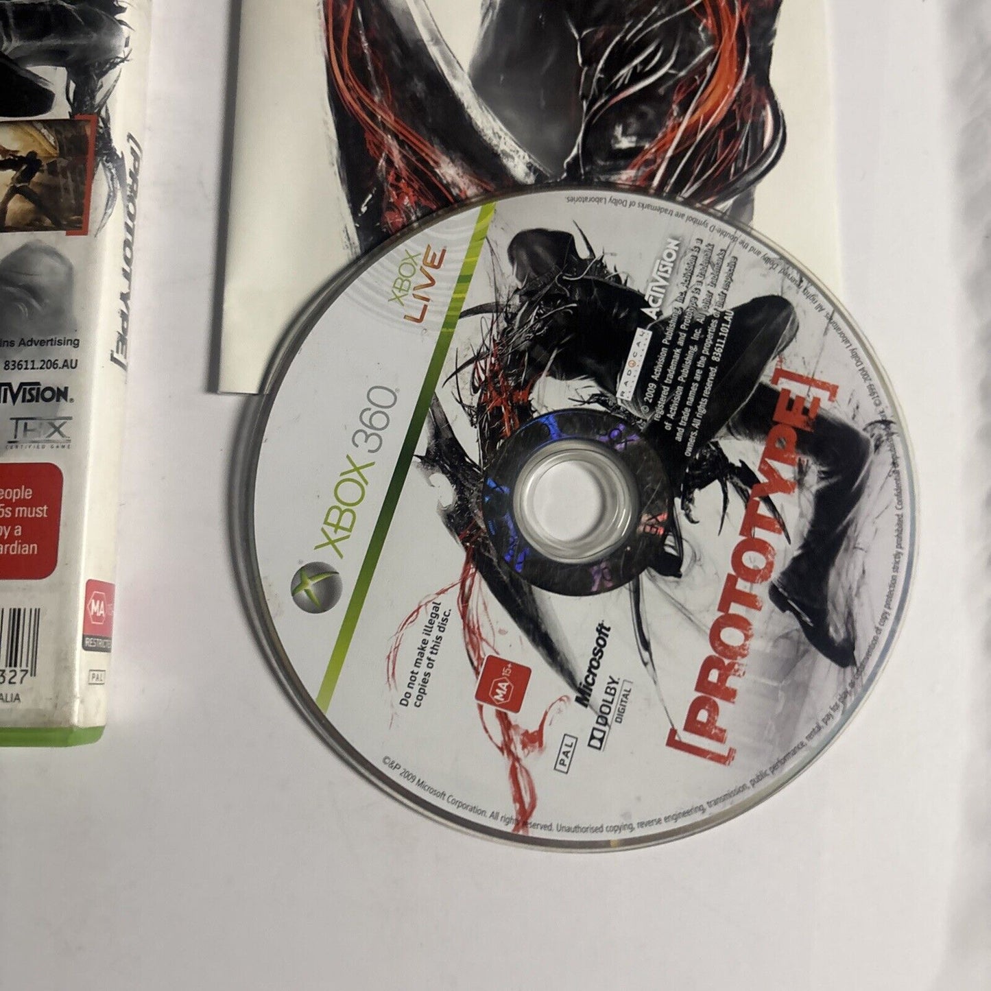 Prototype Xbox 360 Game PAL + Manual