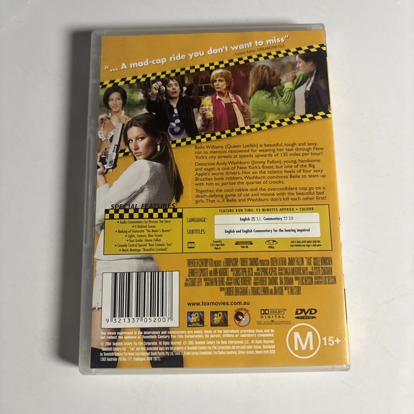 Taxi - Extended Edition (DVD, 2004) Jimmy Fallon, Queen Latifah Region 4