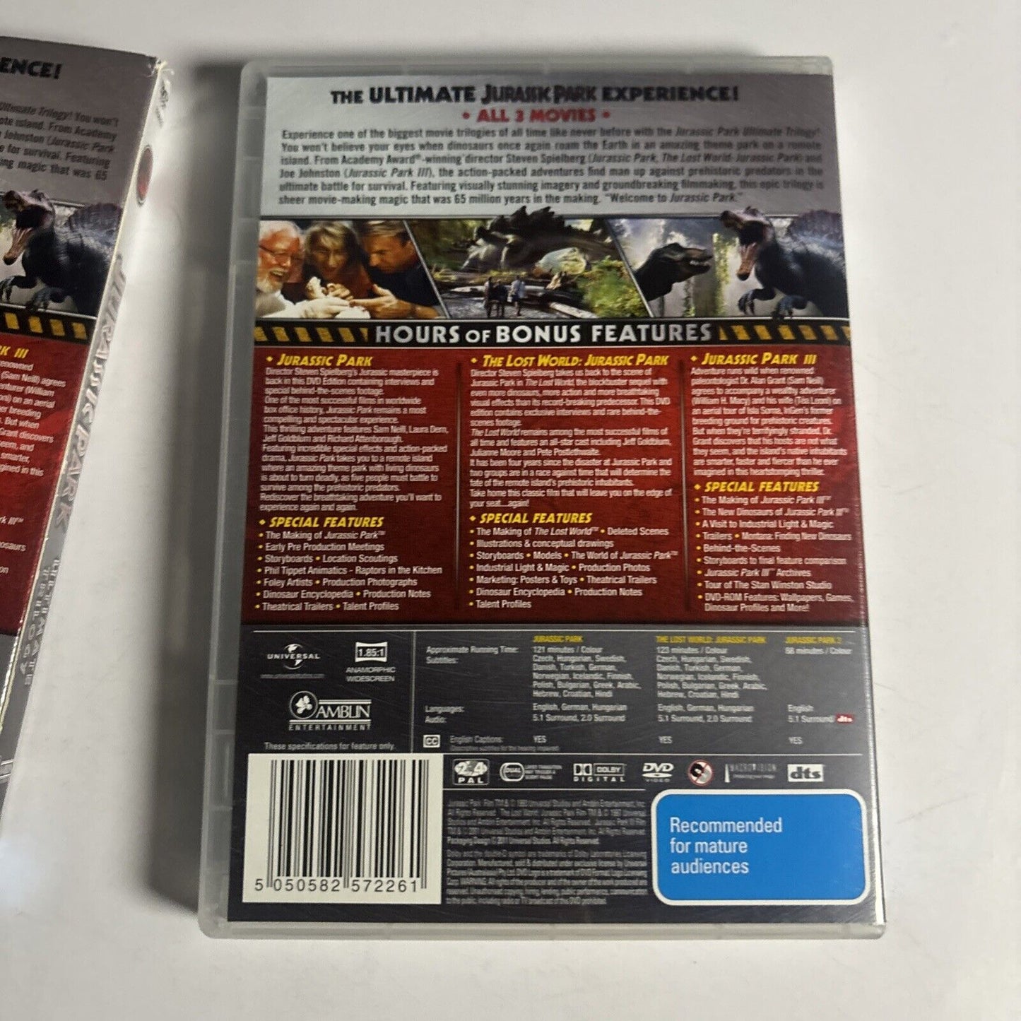 Jurassic Park / Jurassic Park: The Lost World / Jurassic Park III DVD Region 4&2