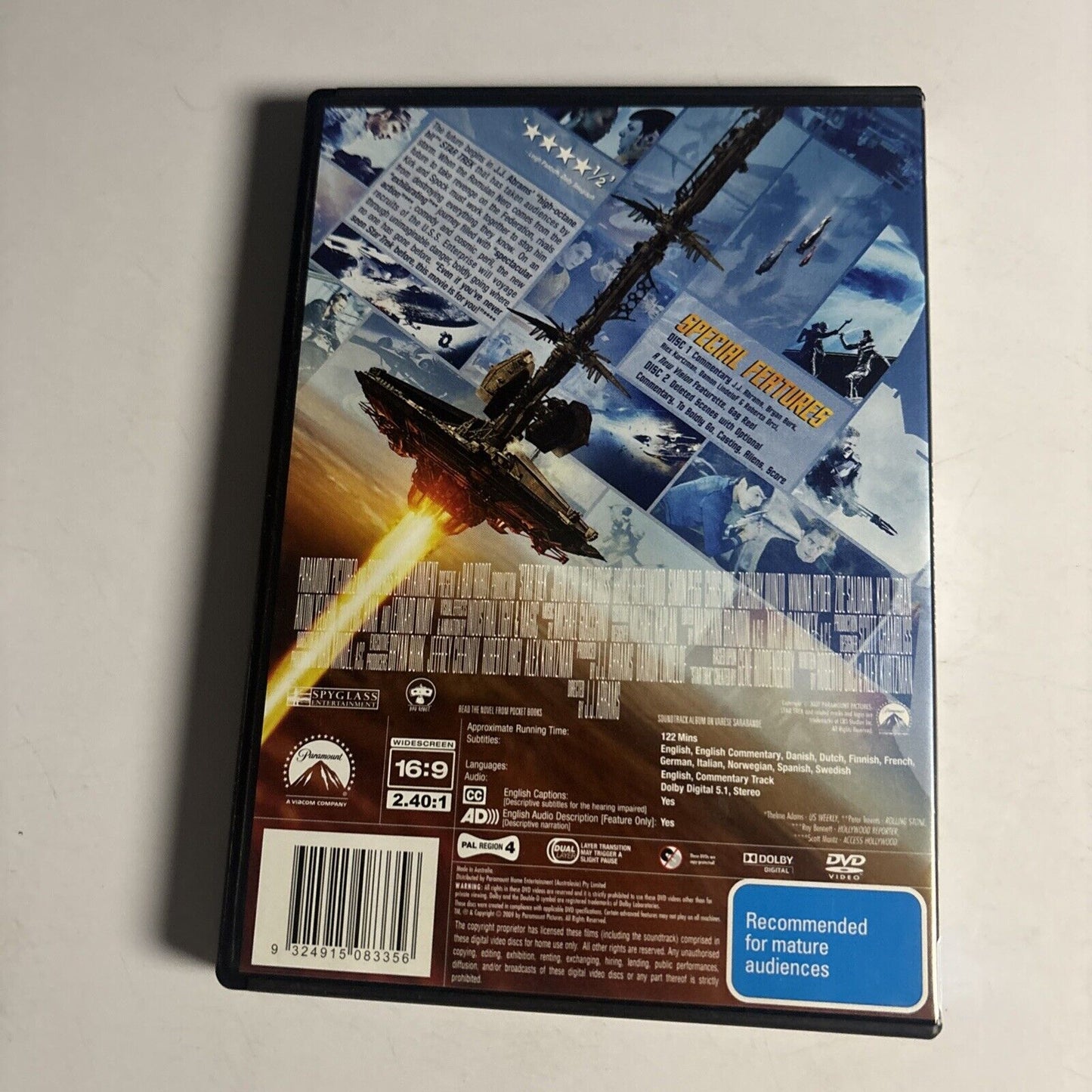 Star Trek - Special Edition (DVD, 2009, 2-Disc) J.J Abrams Region 4