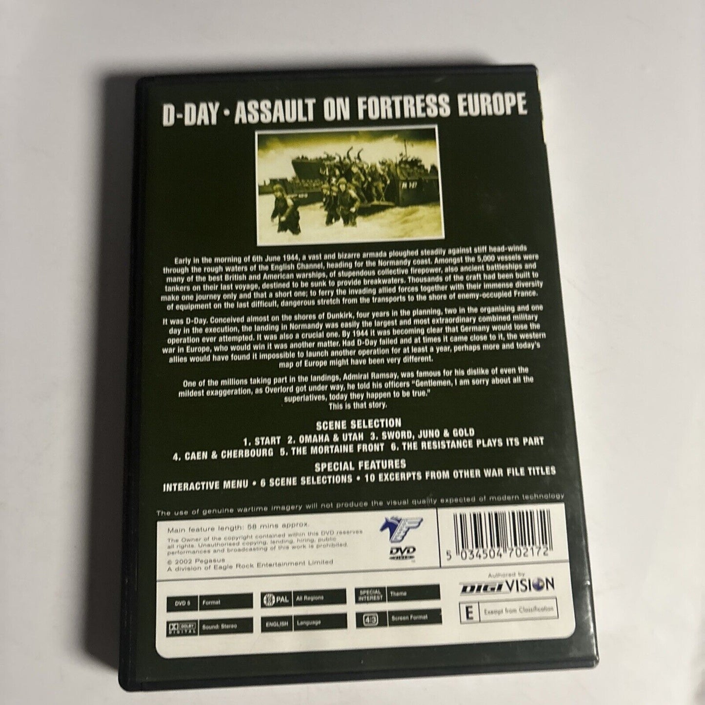 The War File - D-Day-Assault on Fortress Europe (DVD, 1990) All Regions