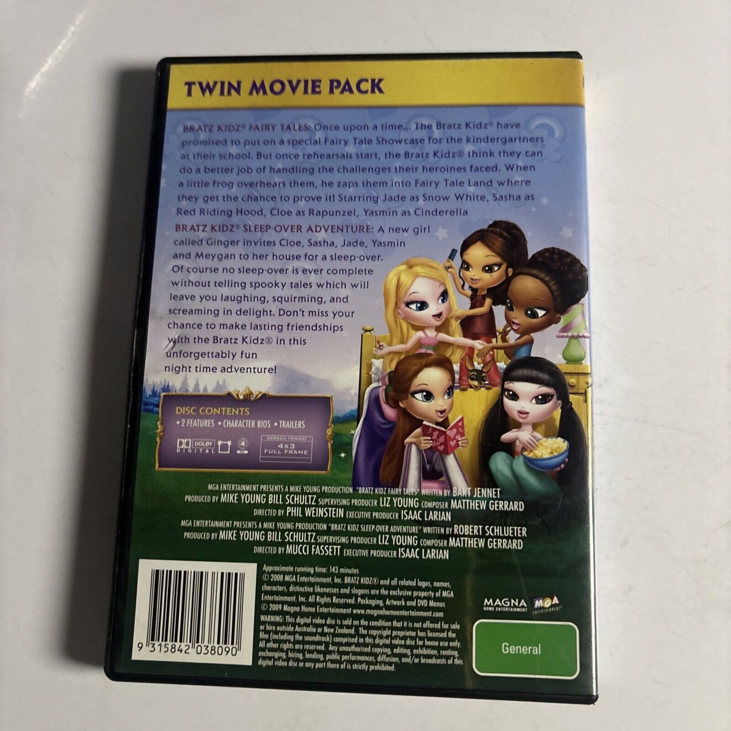 Bratz Kidz - Fairy Tales + Sleepover Adventures (DVD, 2007) Region 4