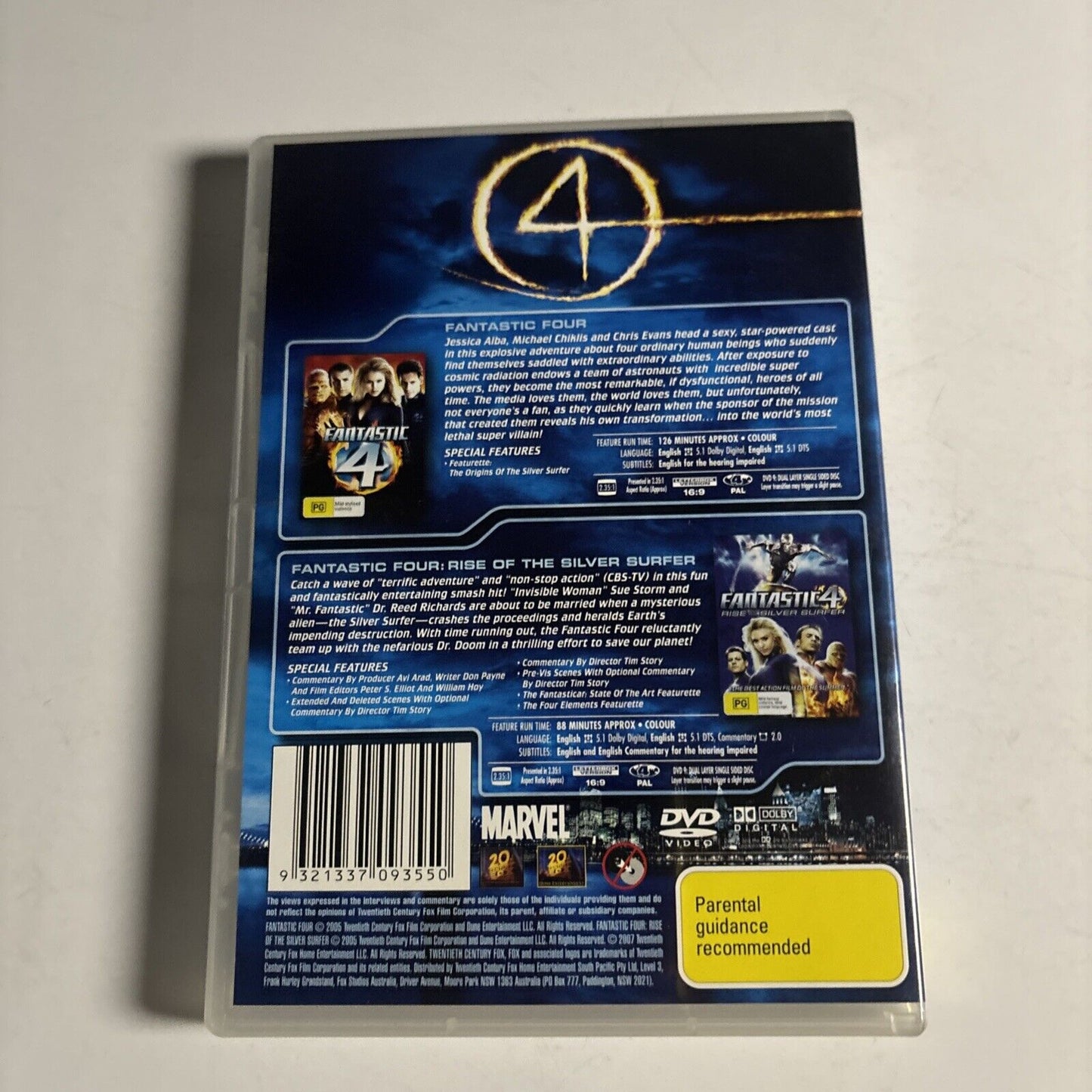 Fantastic Four / Fantastic Four: Rise Of The Silver Surfer (DVD, 2007) Region 4