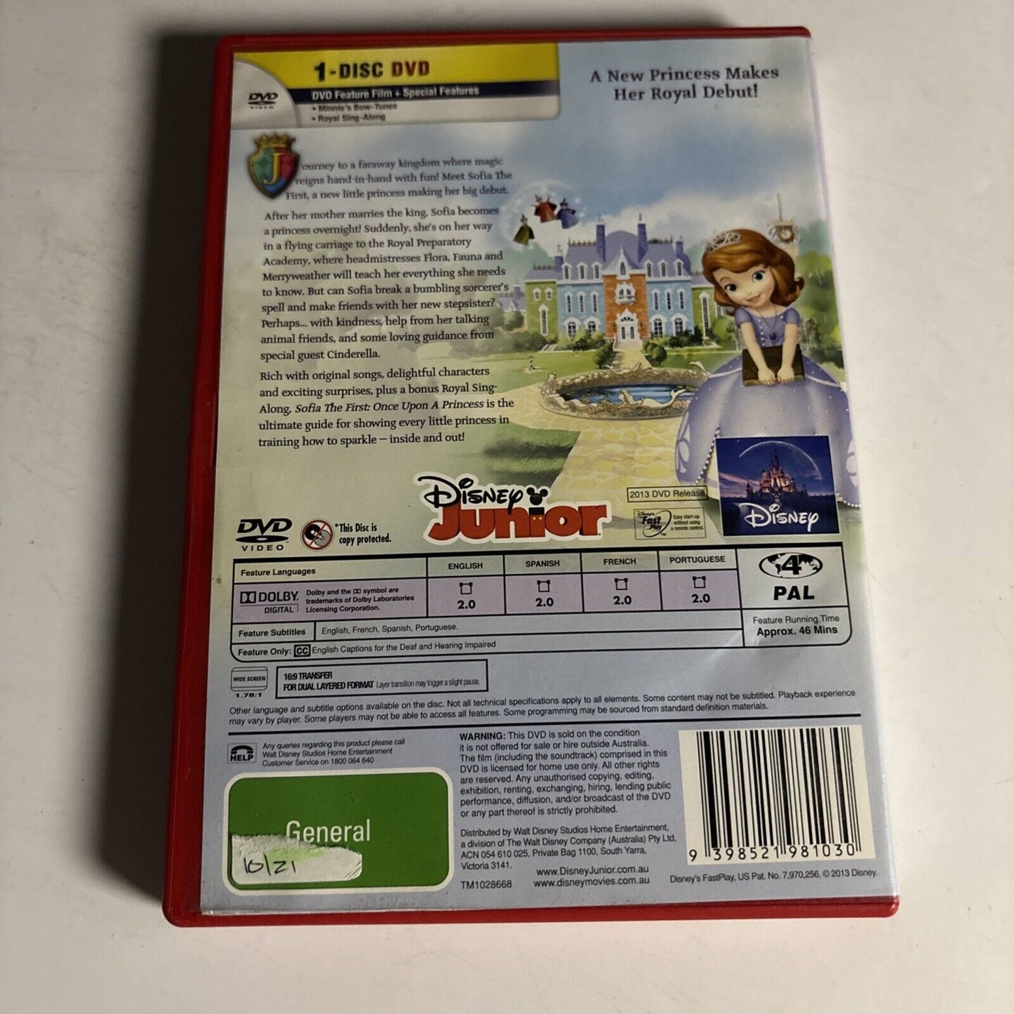 Sofia the First - Once Upon a Princess (DVD, 2012) Region 4