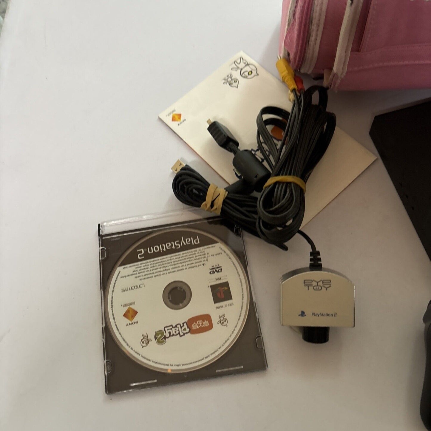 Sony Playstation 2 Slim Console Eyetoy USB Game Controller & Case PAL SCPH-75002