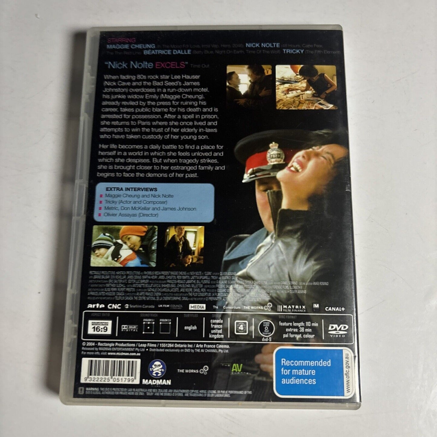 Clean (DVD, 2004) Maggie Cheung, Nick Nolte Region 4