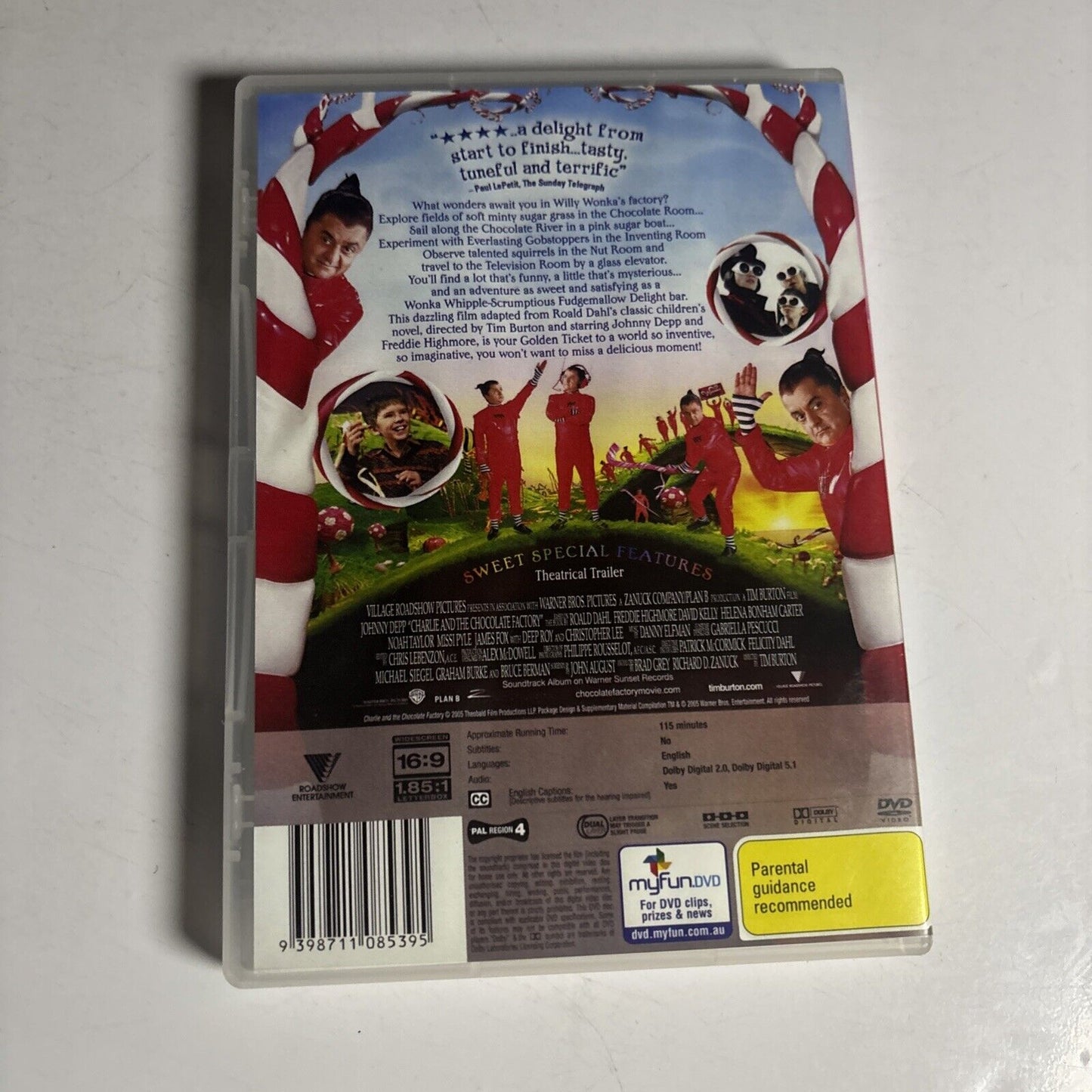 Charlie and the Chocolate Factory (DVD, 2005) Johnny Depp  Region 4