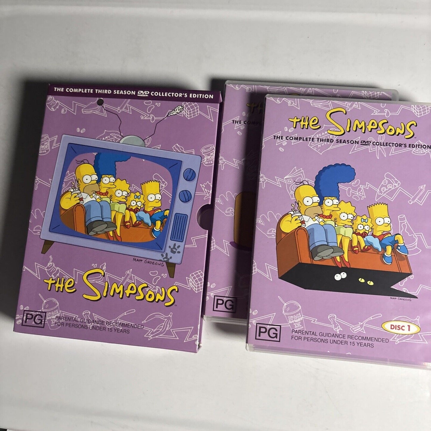 The Simpsons : Season 1 & 3 (DVD, 1989, 7-Disc) Region 4