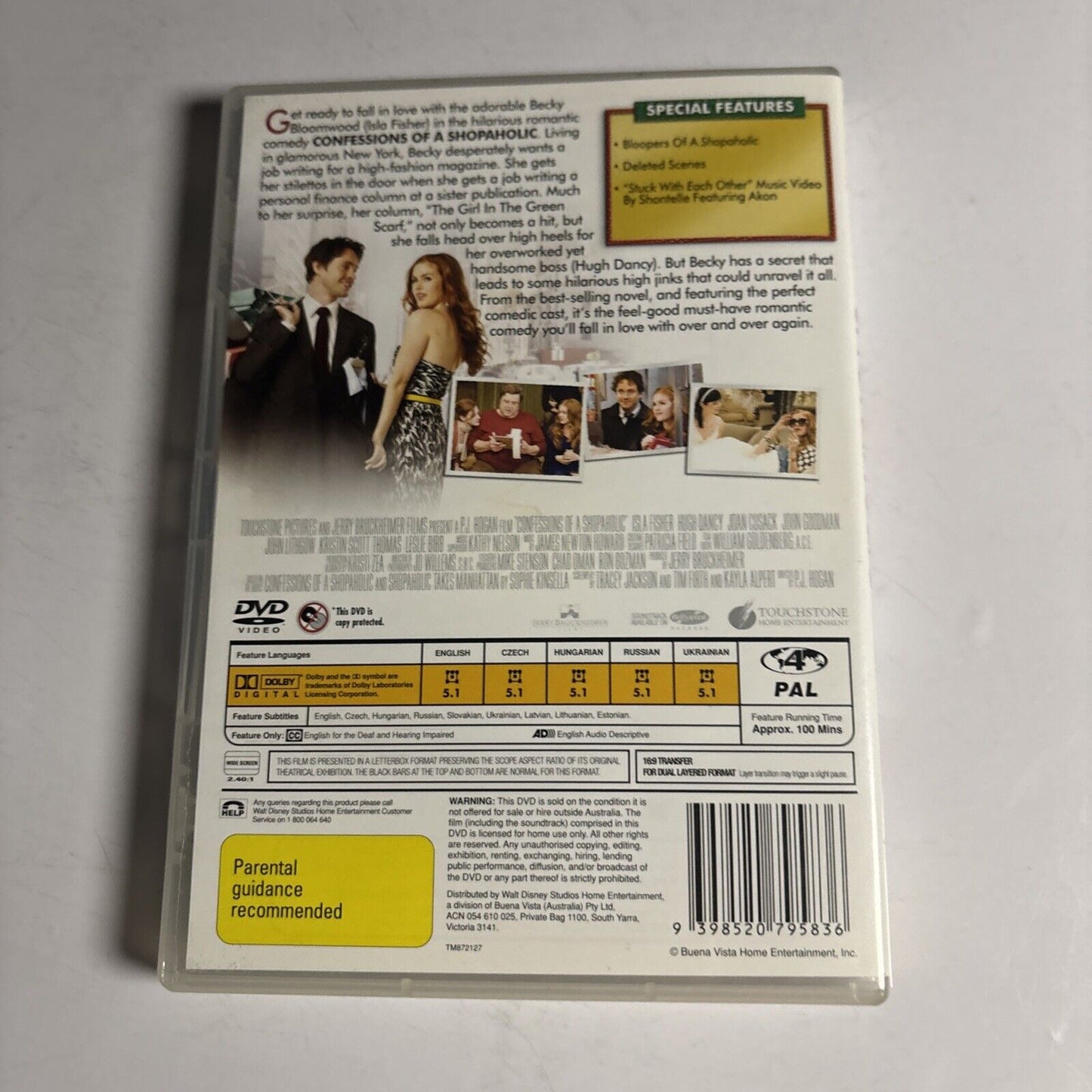 Confessions of a Shopaholic (DVD, 2009) Isla Fisher Region 4