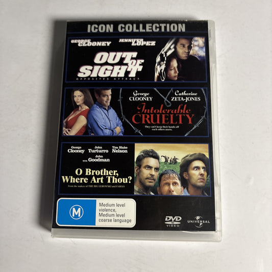Out of Sight / Intolerable Cruelty / O Brother Where Art Thou (DVD, 2007) NEW
